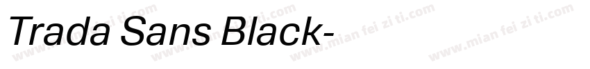 Trada Sans Black字体转换